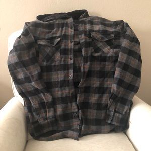 Molokai long sleeve button up with hoodie